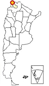Map of Argentina showing where Cusi Cusi is located