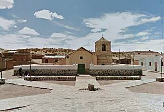Huancar church seen from Ruta 40