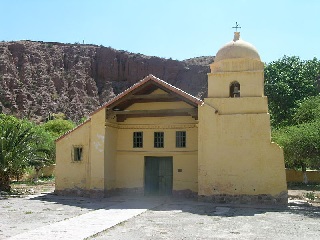iglesia historica vista de la fachada de la capilla Tumbaya