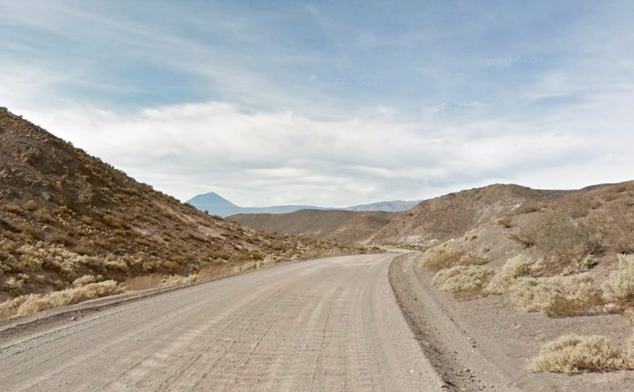 Gravel and washboard road surface Ruta 40, Mendoza