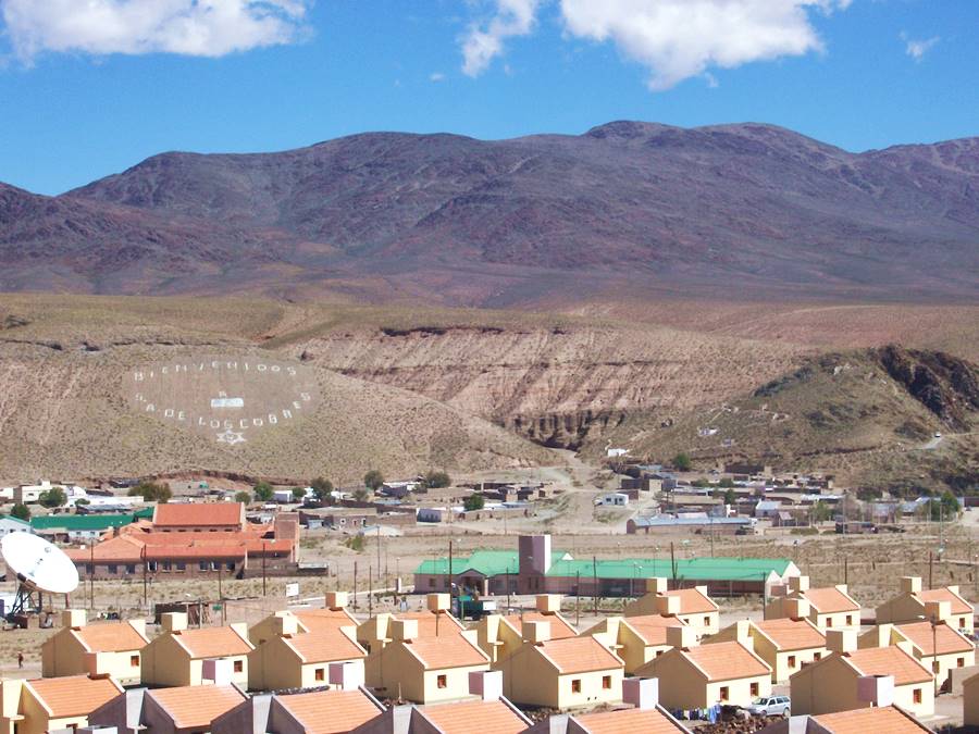 view of the town of San Antonio de los Cobres